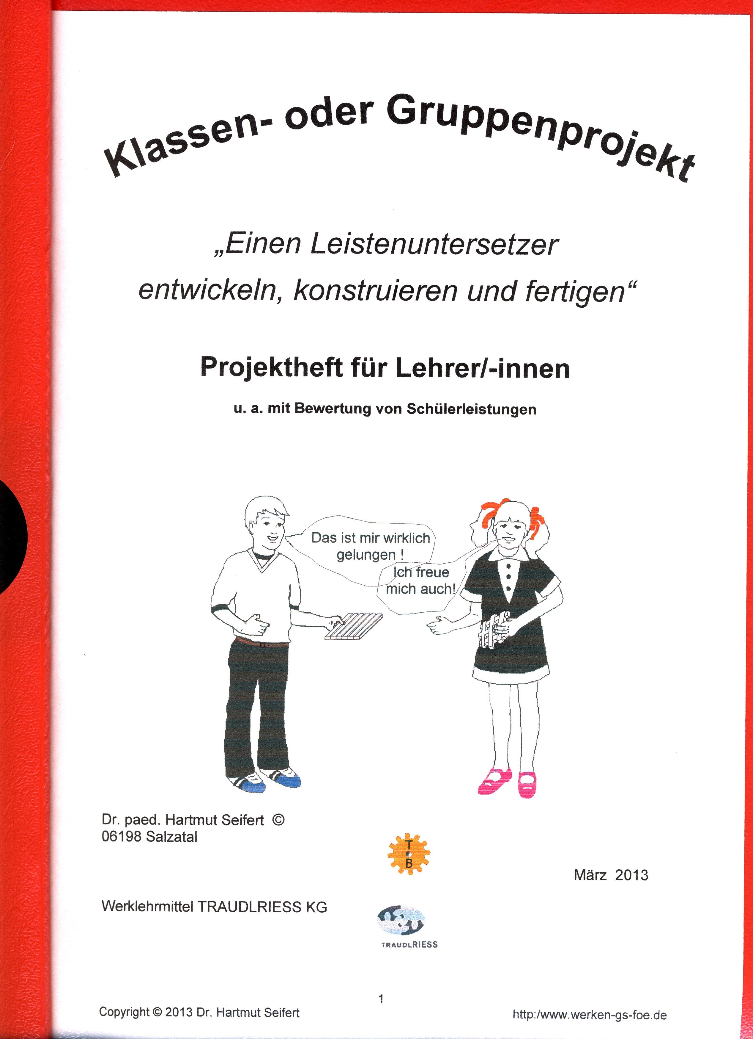 Projektheft "Leistenuntersetzer" fr Lehrer/-innen